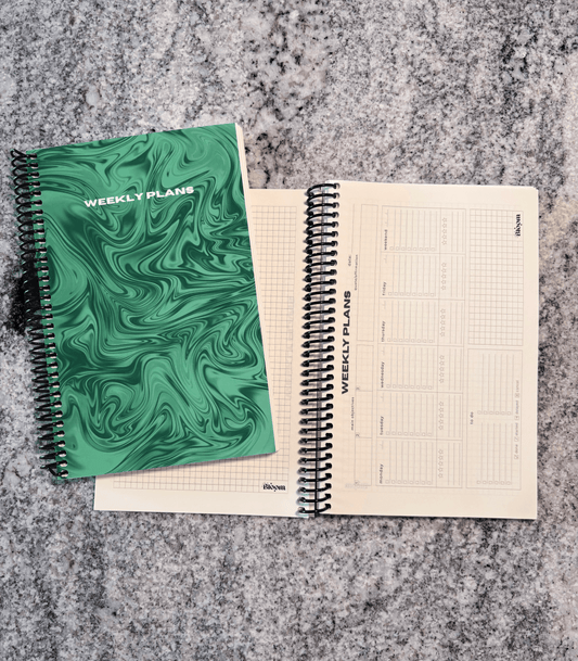 Weekly Planner – Undated Productivity & Goal Setting Journal - Sage Green