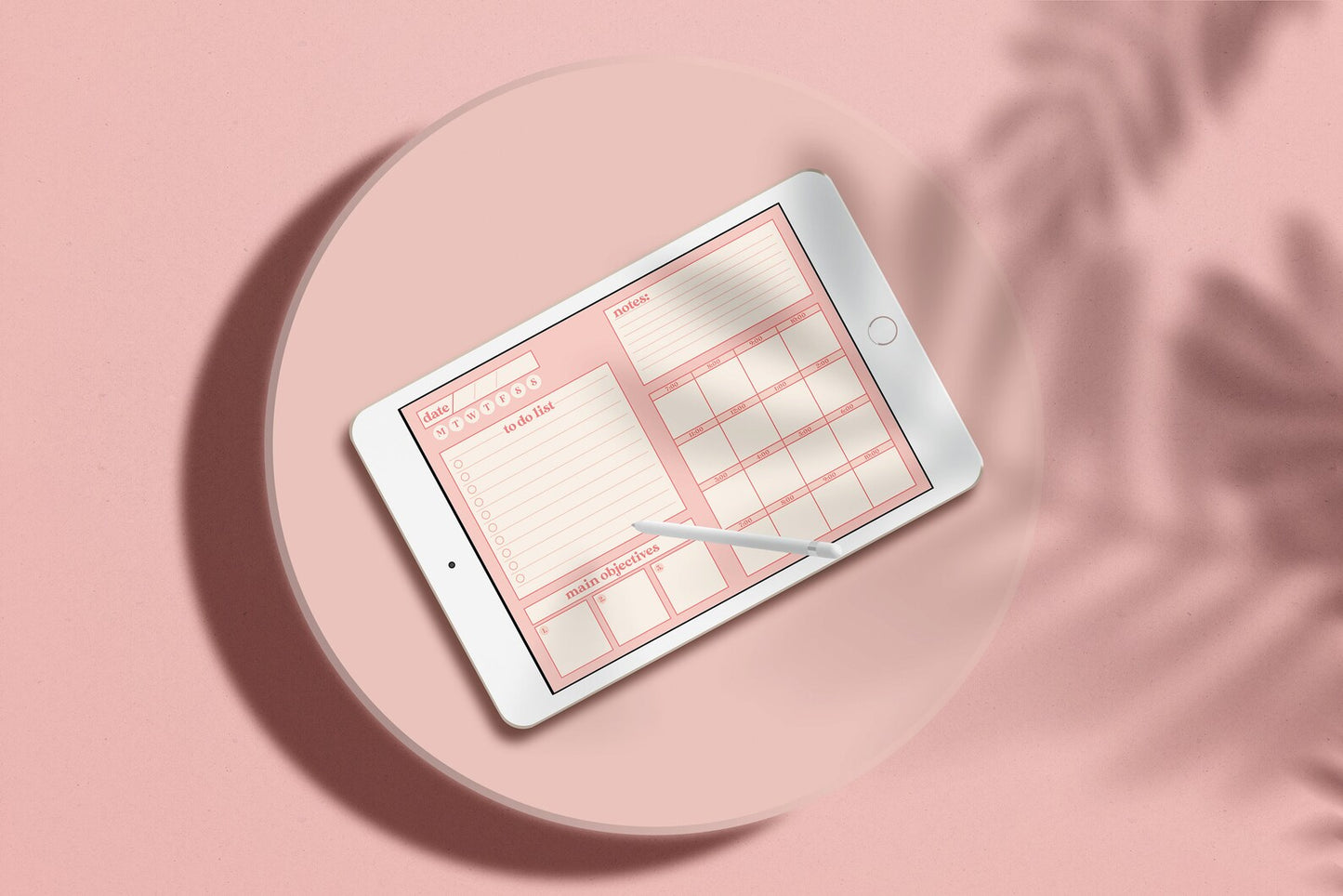 Daily Digital Planner - Peachy Pink