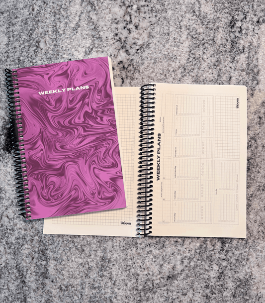 Weekly Planner – Undated Productivity & Goal Setting Journal - Rose Quartz Pink